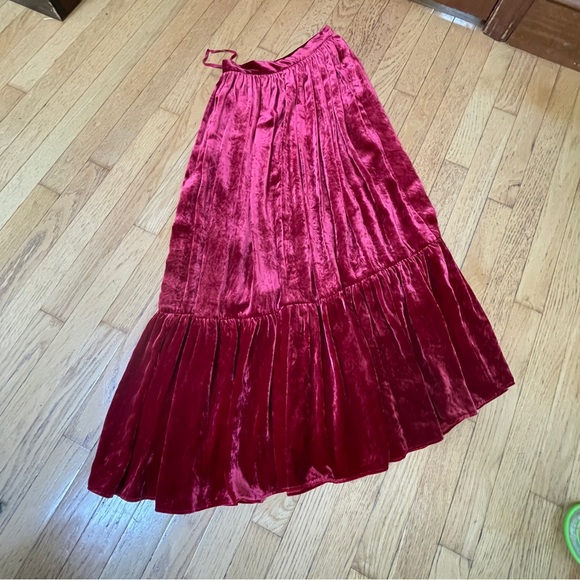 Women's Ralph Lauren Vintage Pleated Crushed Velvet Skirt NWT - Picture 7 of 14